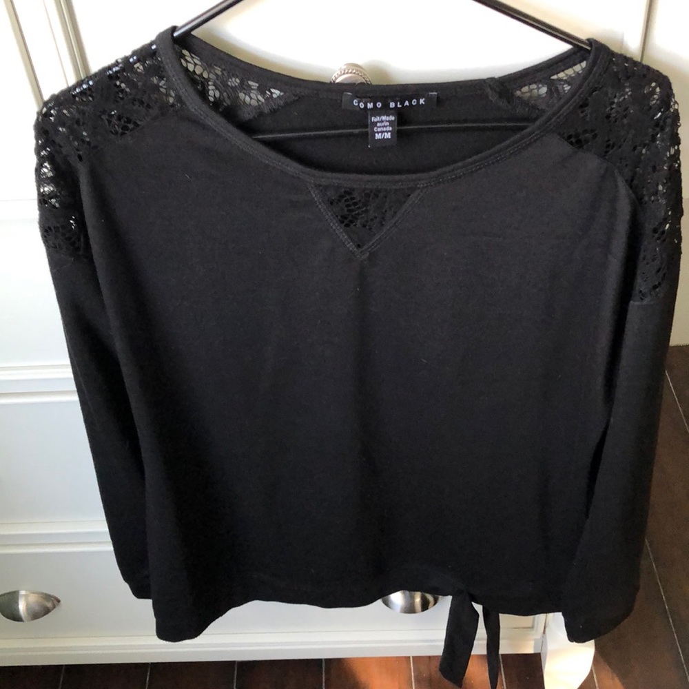 Lacy black sweatshirt